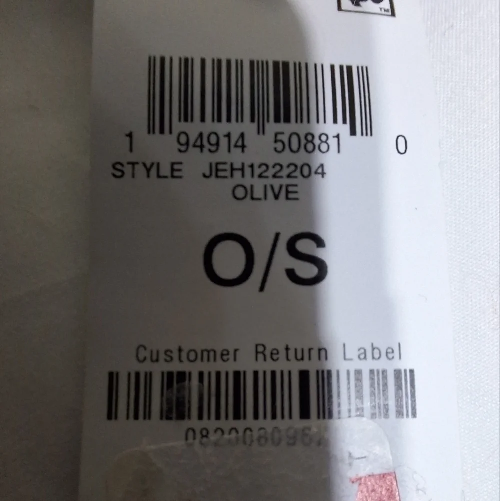 Jenni brand olive striped reversible fur bucket. NWT.
